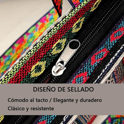 Bolso Estilo Étnico Retro Para Mujer Con Bordado De Elefante