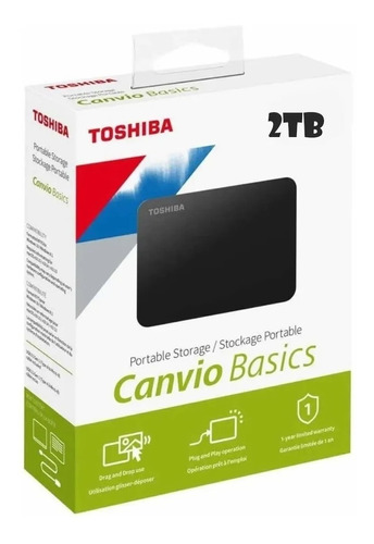 Disco Externo 2 Tb Usb Backup Plus Slim Toshiba
