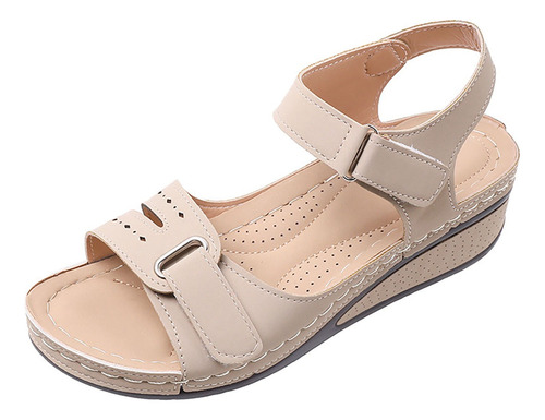 Sandalias Cómodas Y Transpirables Con Velcro Para Mujer