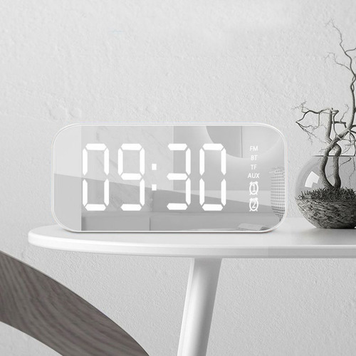 Reloj Despertador Digital Con Bocina Bluetooth Y Radio Fm