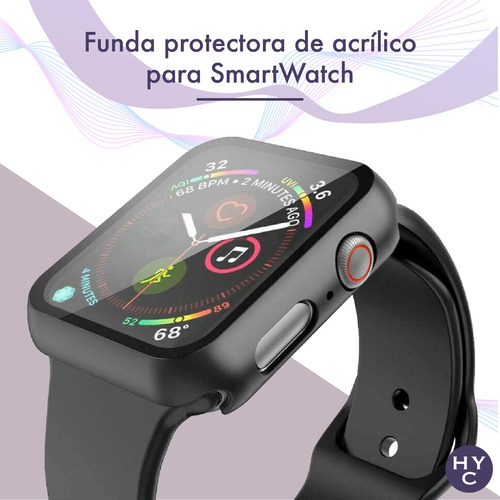 Protector Acrilico Negro Compatible Con Apple Watch Modelos