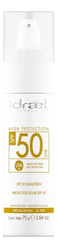 Idraet Protección Solar Spf 50 Facial 75 Ml Filtros Uva-uvb