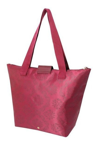 Bolsa Feminina Dobrável Casual Dia A Dia Casual Jacki Design Cor Vinho