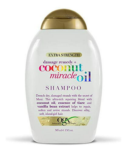 Champú Ogx Aceite Milagroso De Coco 13 Onzas X-strength (385