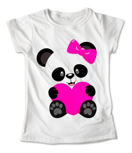 Blusa Panda Colores Playera Estampado Oso Moño Corazon #236