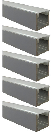 Kit 5 Perfil Slim Sobrepor Aluminio Para Fita Led 2m 1,7cm Cor Da Luz Prata Tensão De Operação 12v Voltagem 110v/220v