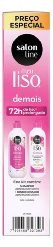 Kit Shampoo Condicionador Alinhador Liso Demais Salon Line