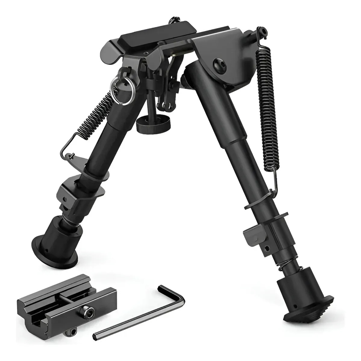 Bipé BiPod Metal Retrátil C Adap De Trilho Preto