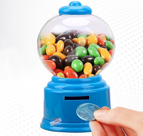 Imagen 3 de 7 de Maquina Dispensadora Dulces Mini Chiclera Niño Alcancia Wj-1