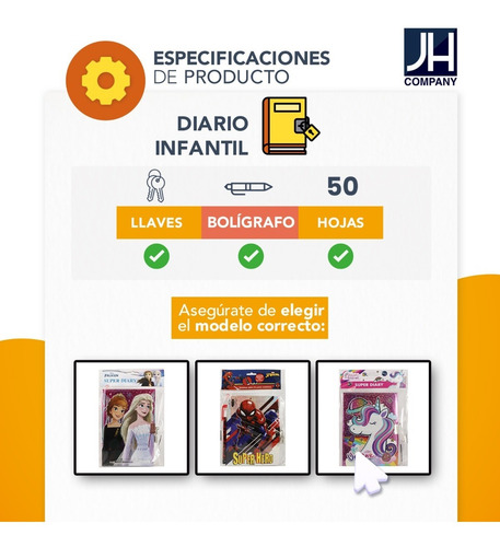 Imagen 5 de 5 de Super Diario Con Candado Juguete Disney Spider Man Niños