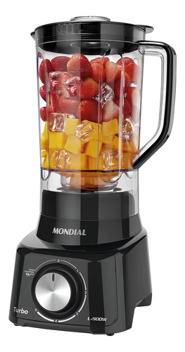 Liquidificador Mondial Turbo Full Black L-900w Preto 127v