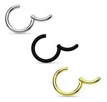 . Piercing Septum Acero Quirúrgico Argolla Oreja Nariz 10 Mm