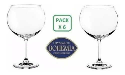 Copas De Cristal Bohemia Gin/trago 820ml X 6uni