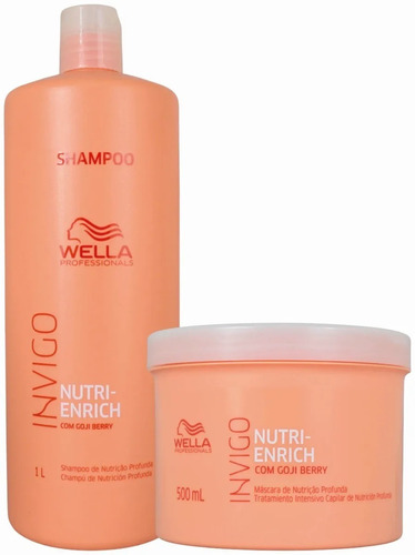 Wella - Nutri Enrich - Kit Shampoo 1L e Máscara 500 mL