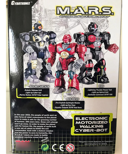 Muñeca Cybotronix M.A.R.S. Motorized Attack Robo Squad