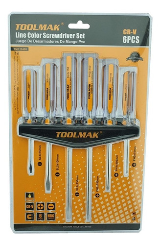 Set Kit Juego De Destornilladores 6 Piezas Toolmak