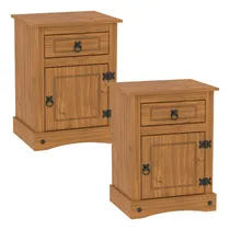 Comprar Promo 2 Mesas De Luz - Rustica - Madera - Dormitorio - Lcm
