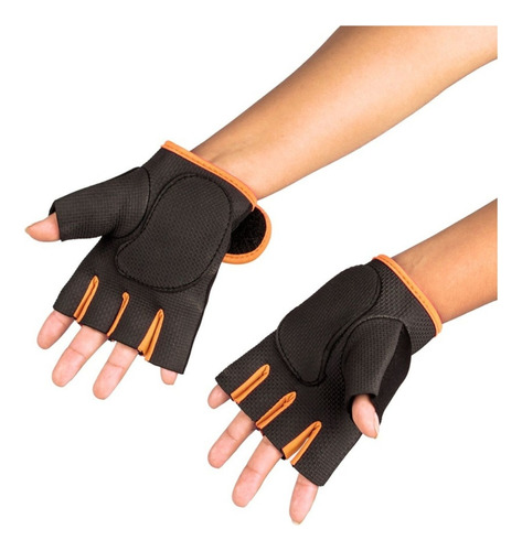 Guantes Para Levantar Peso - Entrenamiento Naranja 