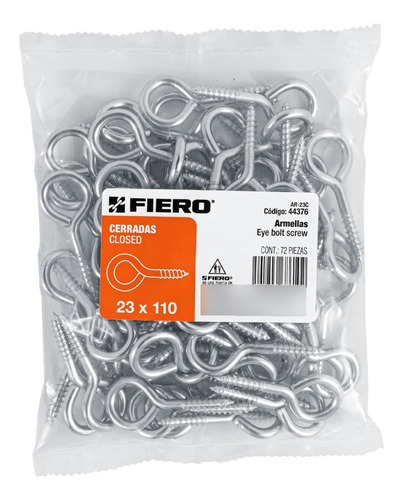 Armellas Cerradas De 23 X 110 Bolsa Con 72 Pz Fiero Ar-23c