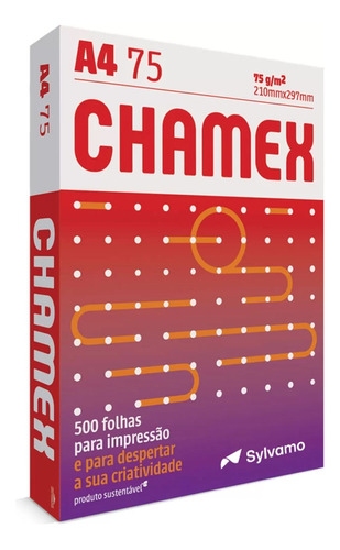 Papel A4 Sulfite Chamex Office 210x297 75g Pacote 500 Folhas