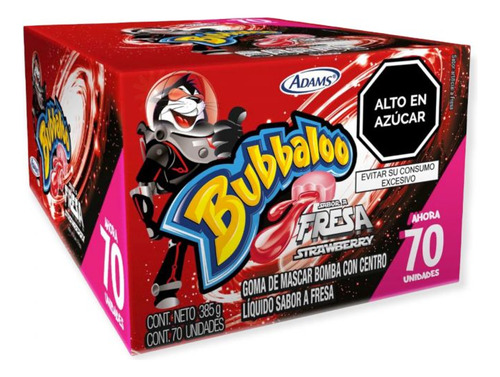Chicle Bubbalo Frutilla - 70 Und