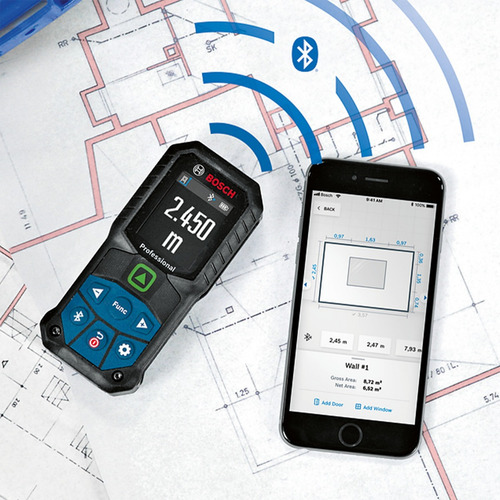 Medidor Láser Bosch Glm 50-27 Cg Con Luz Verde Y Bluetooth