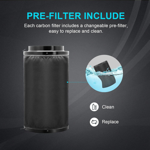 Filtro De Aire Y Carbon Ipower De 6 Pulgadas Con Control De