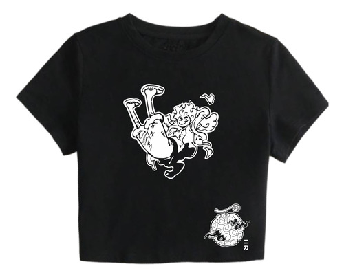 Remera Luffy One Piece Monkey D Gear 5 Gomu Gomu Anime Crop