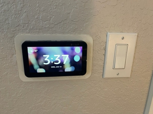 Suporte De Embutir Na Parede Compatível Alexa Echo Show 5