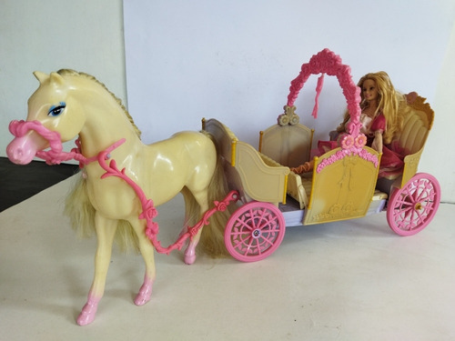Barbie Princesa Bailarina Carruaje Caballo 2005 (Usado)