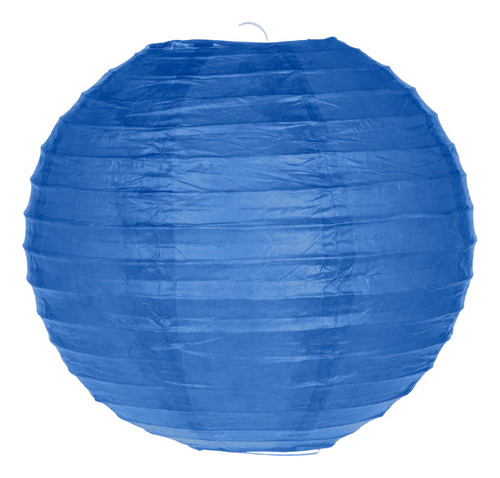 10 Lamparas Chinas 35cms Papel Azul Rey - Ojo: C/detalles 