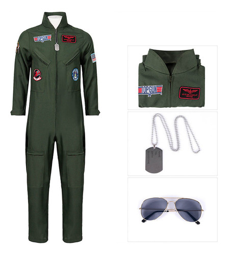 Pilot Costume Air Force Flight Suit Role-playing Outfit Hot