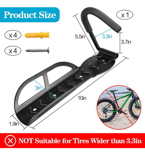 A Soporte Para Bicicletas Gancho Vertical Estante De Pared