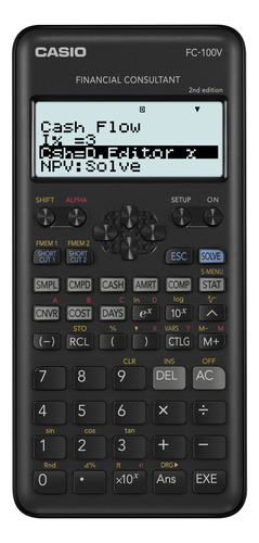 Calculadora Financiera Casio Fc-100v 4 Lin 10+2 Dg. Impacto 