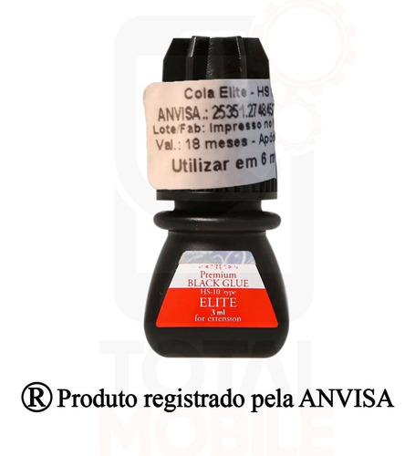 Imagem 6 de 8 de Cola Elite Hs-10 3ml Alongamento Cílios Premium Black Glue