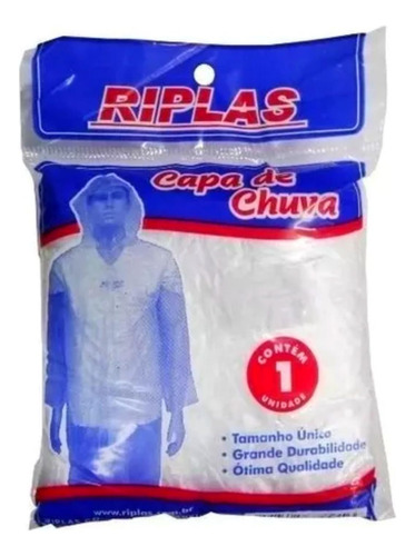 Kit 10 Capa De Chuva Descartável Transparente Incolor Unisex