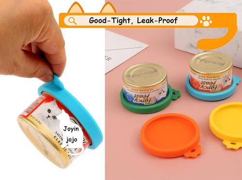 Tapas Para Latas De Comida De Gato Con Cuchara, 4 Pack...