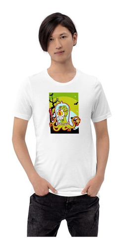 Playera Halloween. Dia De Muertos. Kang Simpson Alienigena