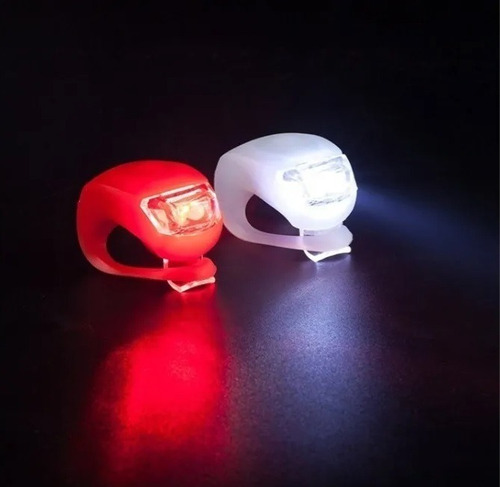 Kit Luz De Bici Led X 2 Silicona Delantera Y Trasera