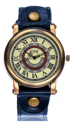 Reloj Casual De Cuero De Cuarzo Ccq Para Mujer, Correa Newv,