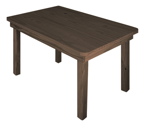Mesa Comedor Para Cocina 120x80 Estilo Moderno Color Nogal