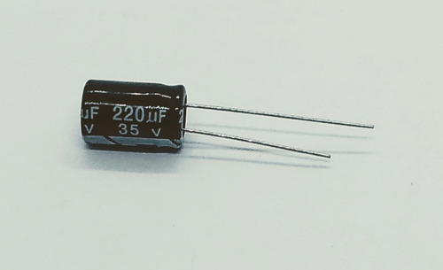 Cap. Elco. 220uf/35v 8x12 105° - 5 Peças