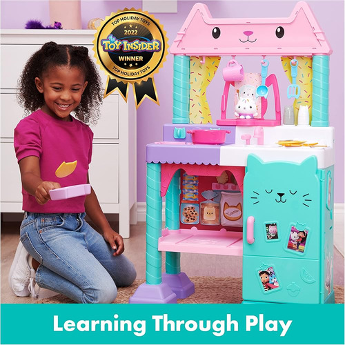 Cocina Interactiva Gabby's Dollhouse Cakey Cat Con Accesorio