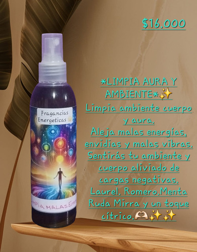 Fragancias Energeticas - Limpia Aura Y Ambiente