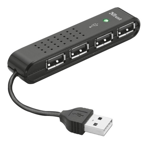 Adaptador Hub Usb 4 Puertos Usb 2.0 Vecco Mini Trust - 14591