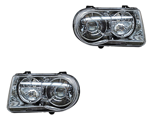 Par Juego Faros Dodge Chrysler 300c 2005 - 2007 8cil Tyo