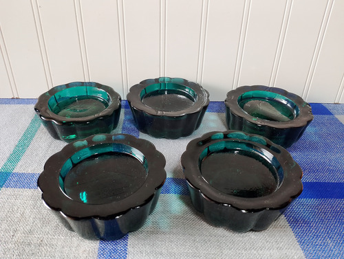 Raras Bases De Vidrio Verde Para Consolas Y Muebles (Usado)