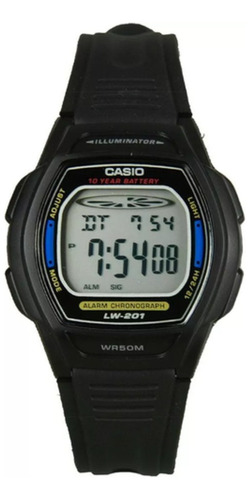 Reloj Casio Lw-201 Luz Led 50m W Crono Alarma 2 Tiempo Gemma