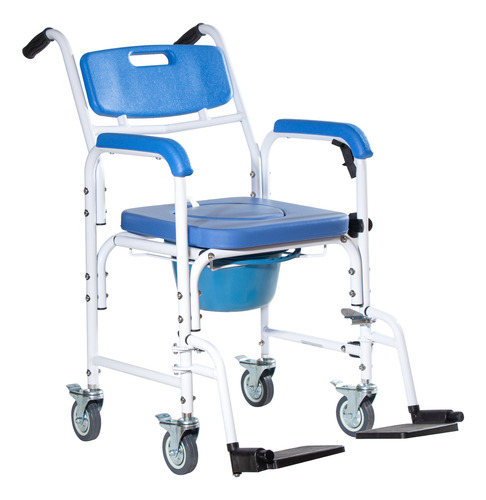 Silla De Ducha, Baño, Traslado, Acolchonada Con Porta Rollo