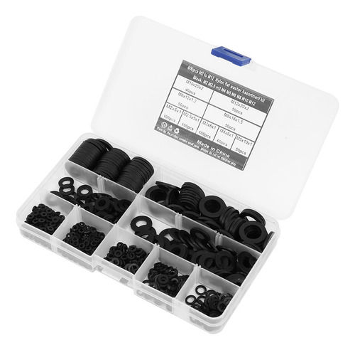 Kit Combinado De Arandelas M2-m12 9 Con Junta De Nailon Negr